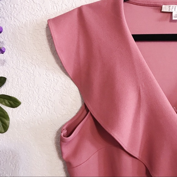 Spense Blush Pink True Wrap Dress SZ 14 EUC - Picture 2 of 14